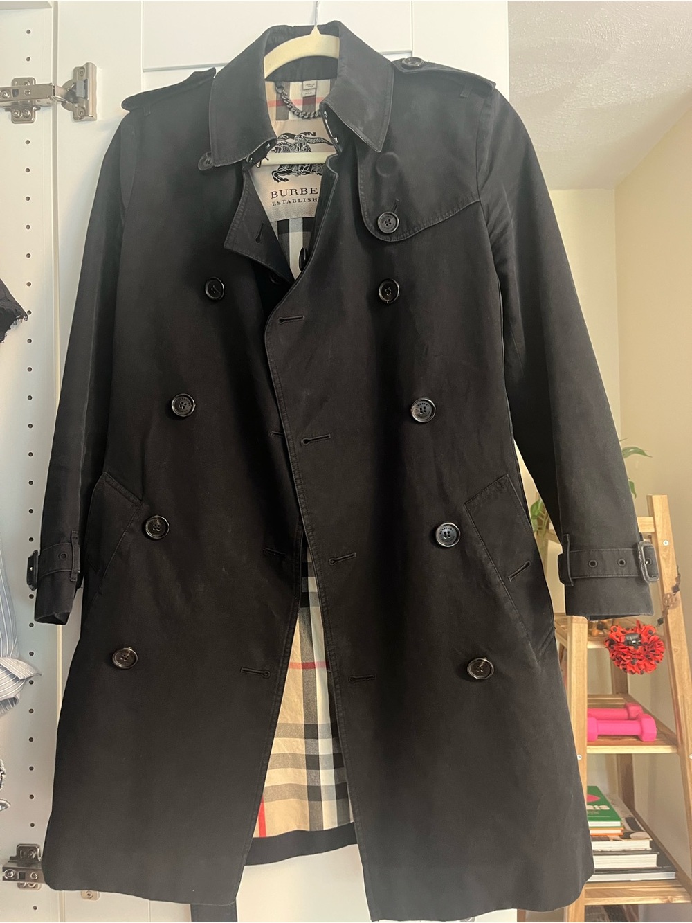 Burberry classic black trench coat